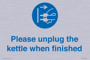 Please unplug the kettle when finished